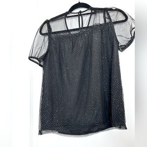 J. Crew black and gold blouse